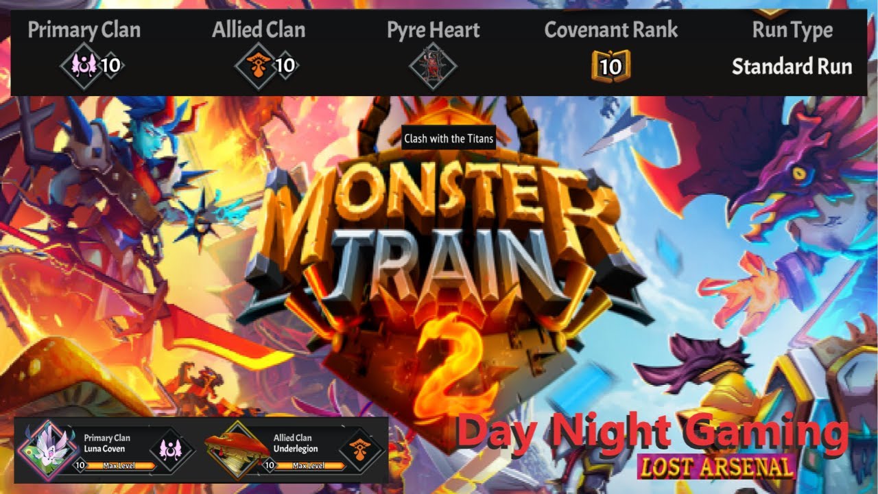 Monster Train 2 — Ковенант 10-го ранга — Лунный ковен с Подлегионом — Забег Титанов