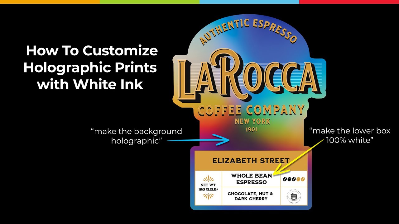 How To Customize Holographic Stickers and Labels with White Ink