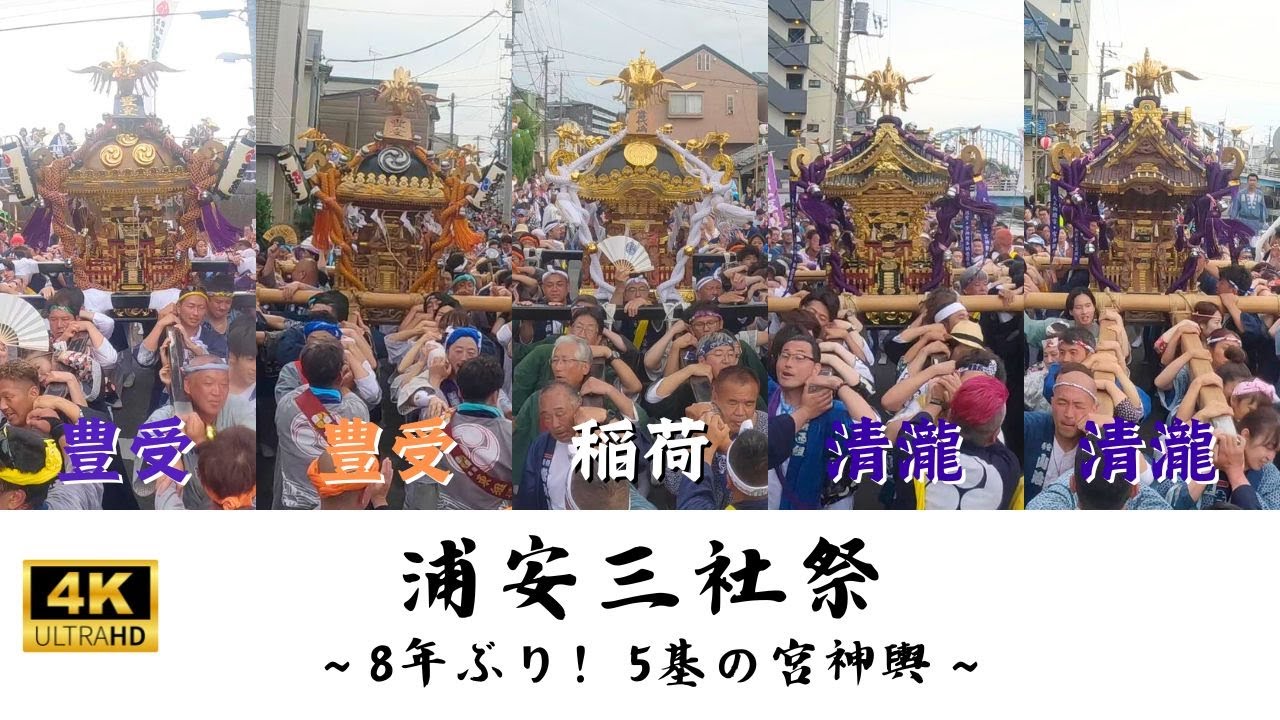 【浦安三社祭】全5基の宮神輿渡御　～2024年～