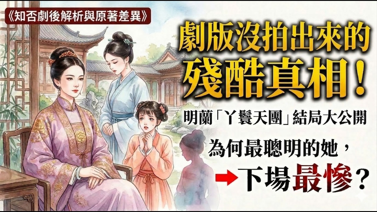 【知否劇後分析與小說差異】劇版不敢拍的殘酷真相！明蘭「丫鬟天團」結局大公開，為何最聰明的她下場最慘？