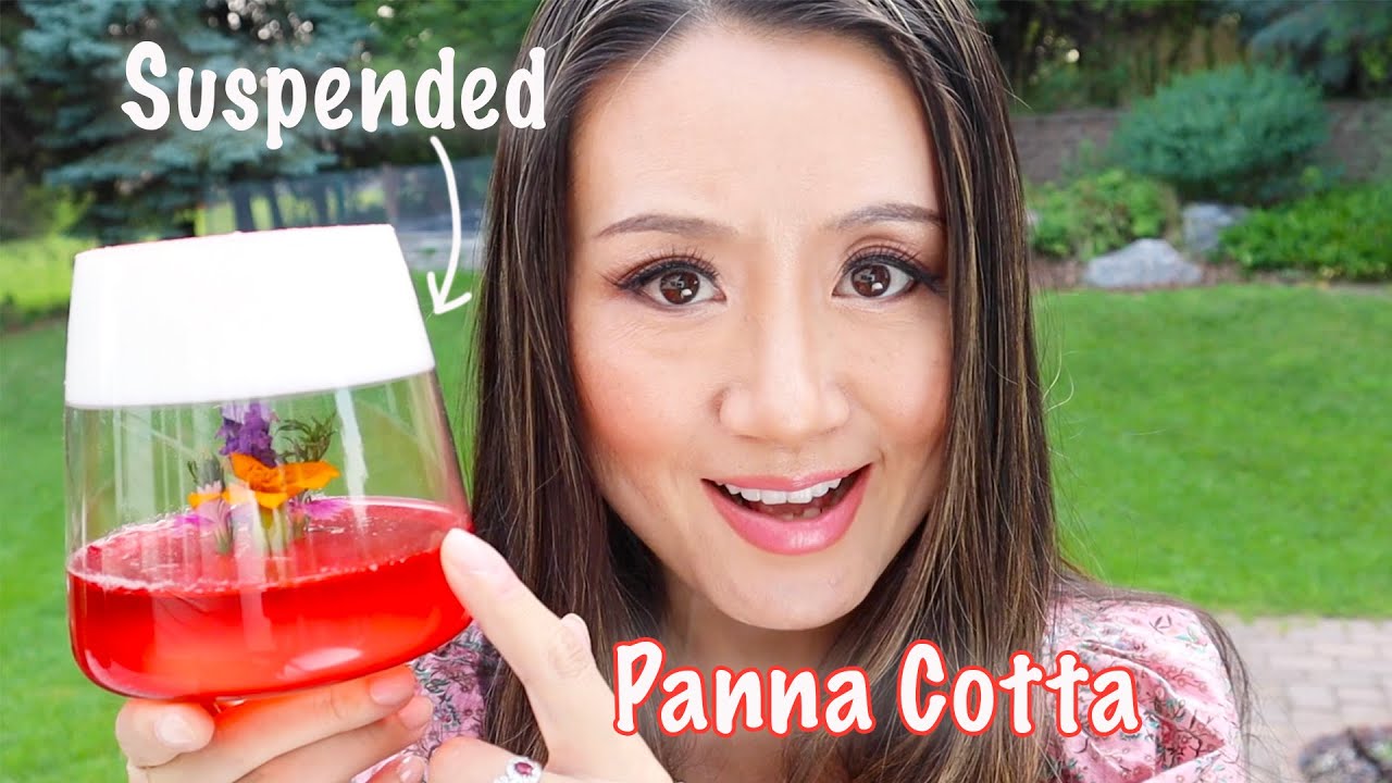 Chinese Mom is making Suspended Panna Cotta *Anti-gravity* dessert for her 