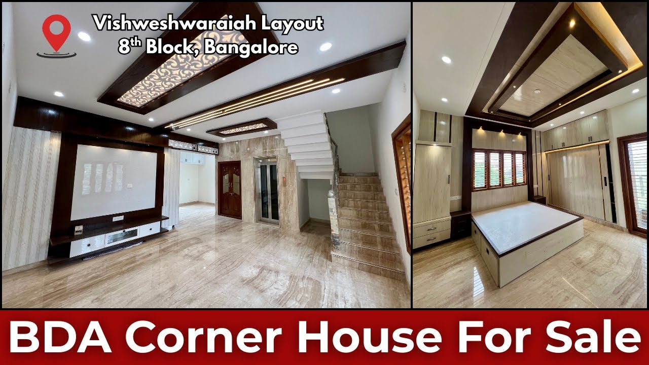 Sold!! : 27/30 BDA Corner 4BHK Triplex House For Sale in Bangalore | Sir M Vishweshwarai Layout | 
