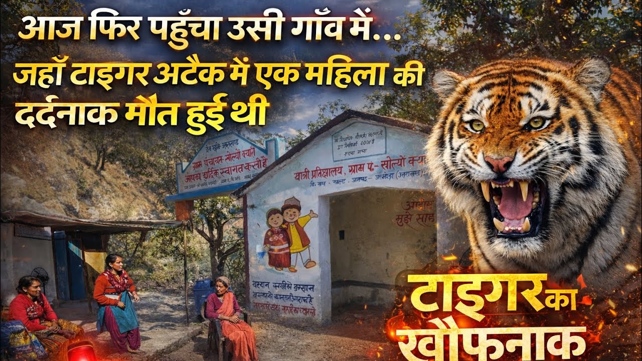 आज फिर पहुँचा उसी गाँव में… जहाँ टाइगर अटैक में एक महिला की दर्दनाक मौत हुई थी | सच्चाई सामने