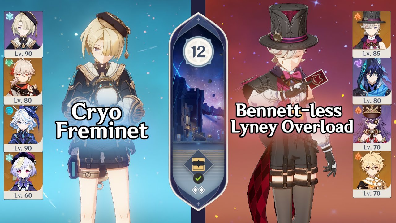 Lyney + Freminet PART 2 vs 5.4 Spiral Abyss Floor 12 | C6 Freminet & C4 Lyney | Genshin Impact