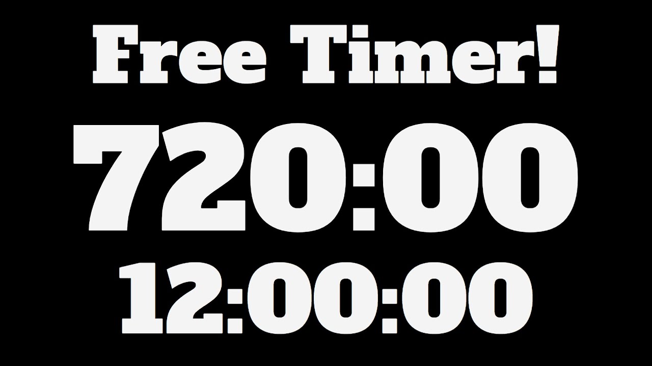 VHS 720 Min / 12 Hour Timer