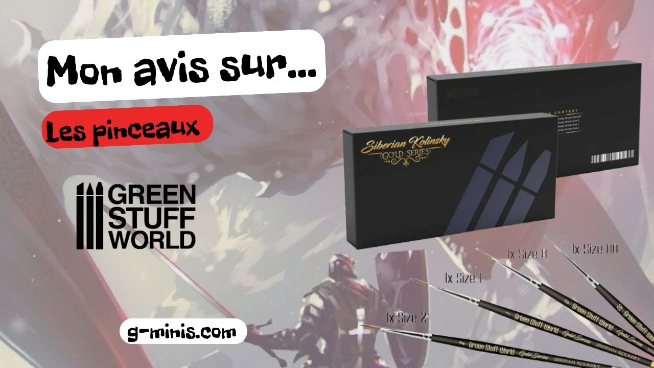 Set pinceaux Premium - GOLD SERIES de GREEN STUFF WORLD - Mon avis après 1 an d'utilisation!