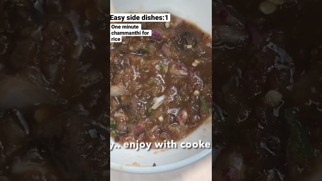 Easy side dishes 1. Chammanthi- easy side dish for rice/lunch #shorts #sidedish #lunch #ricesidedish