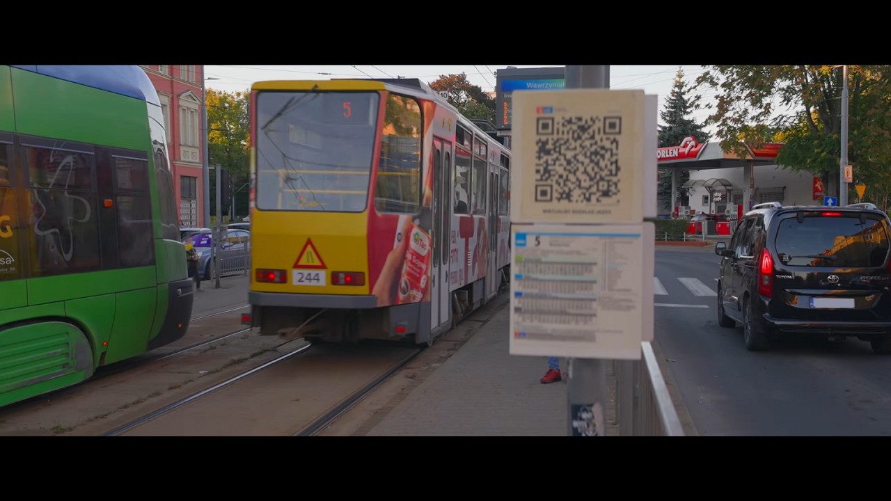 Poland, Szczecin, tram 5 ride from Stocznia Szczecińska to Wawrzyniaka