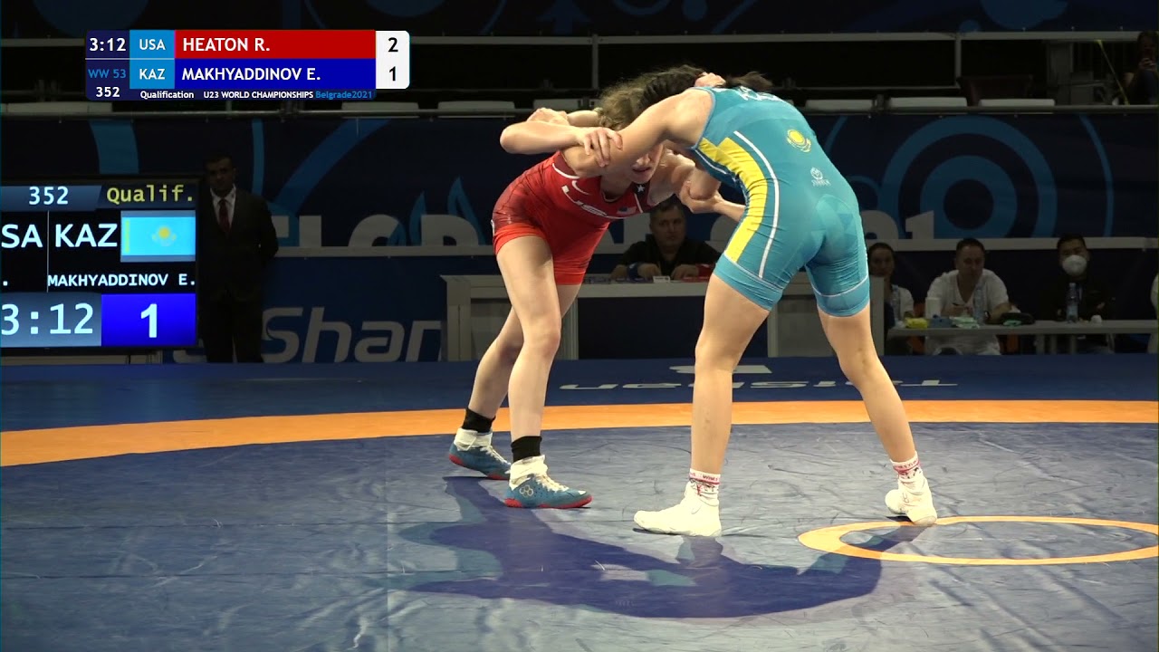 Qual. WW - 53 kg: R. HEATON (USA) v. E. MAKHYADDINOV (KAZ)