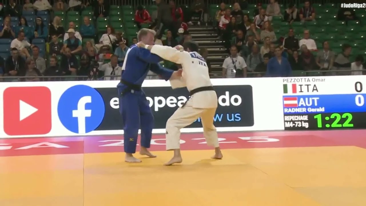 🌏Repechage - 73 kg / M4 - PEZZOTTA O. (ITA) vs RADNER G. (AUT) Judo Championships Veterans 2025 RIGA