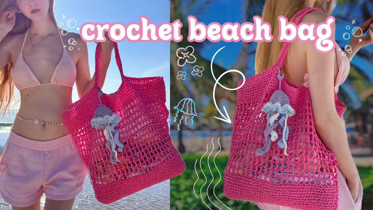 Crochet bag tutorial / beach bag 🌊💖 beginner friendly