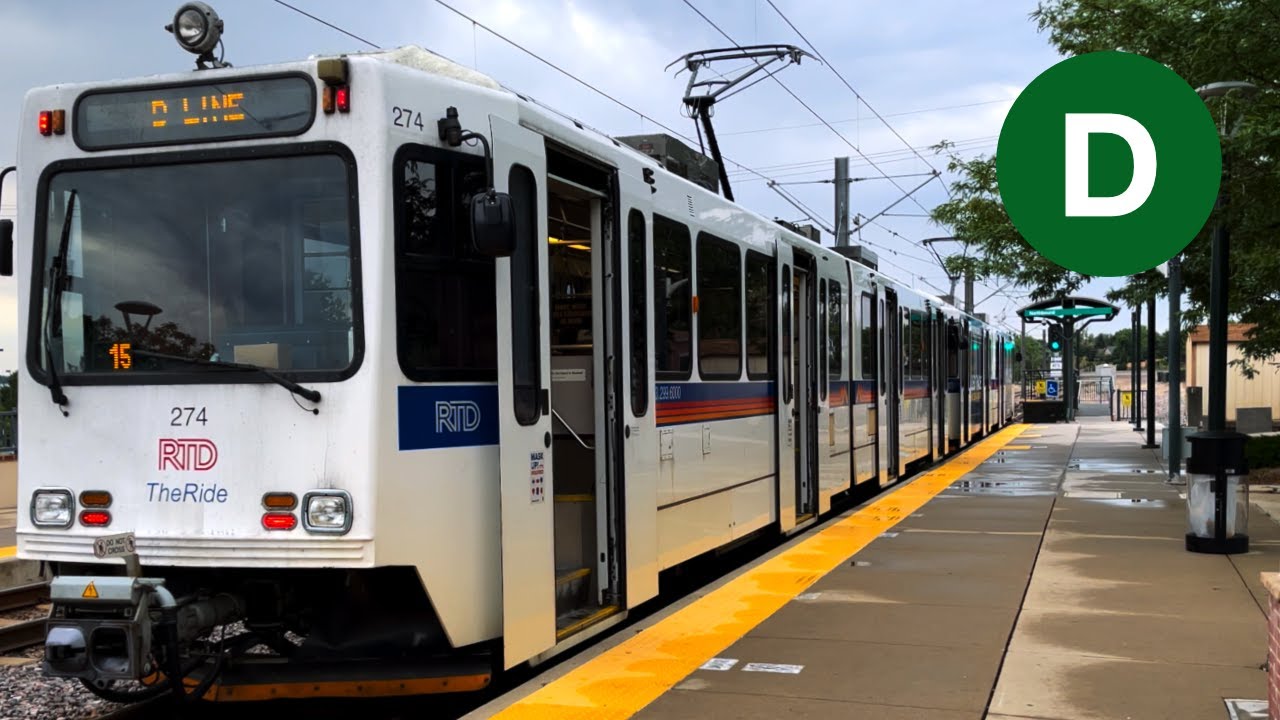 Riding Denver RTD Rail D Line, Littleton/Mineral to Downtown Denver