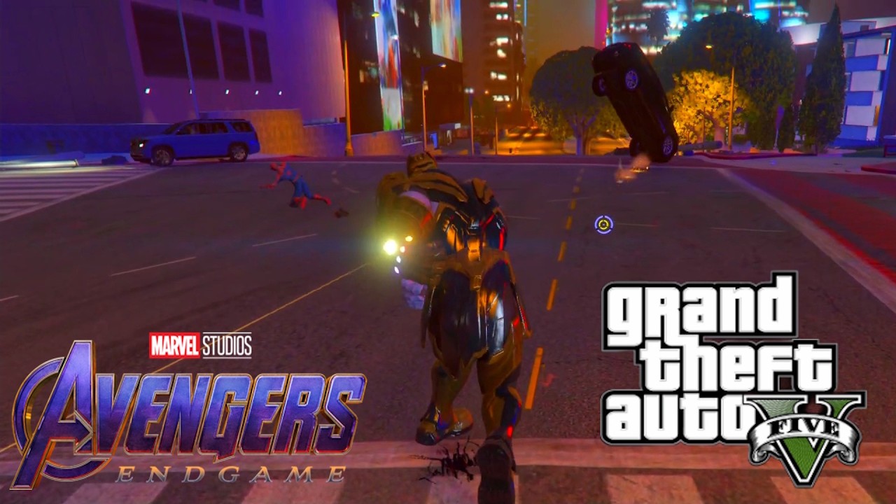THANOS WANTS TO END LOS ANGELES!! (GTA V THANOS MOD)