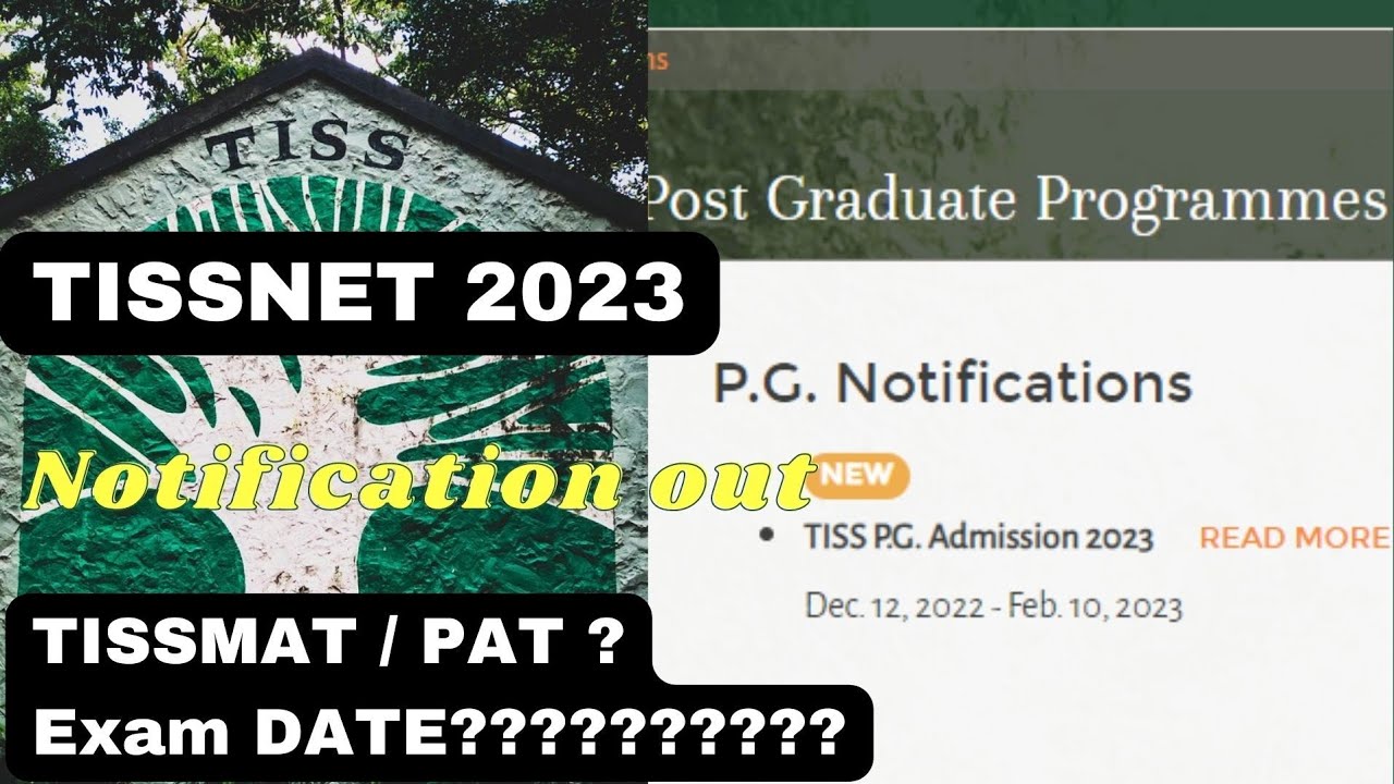 TISSNET 2023 NOTIFICATION OUT || TISS EXAM DATE Application form || SHUBHAM