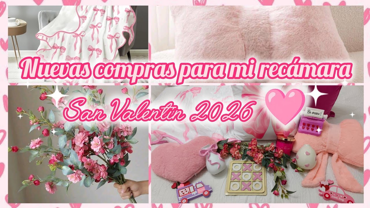 Nueva decoración para mí recámara #sanvalentin #diadelamoryamistad #pink #coquette #recamara#bedroom