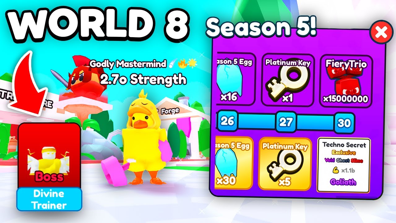 NEW World 8 Update is INSANE and Season 5 Pass is OP in Arm Wrestling Simulator!