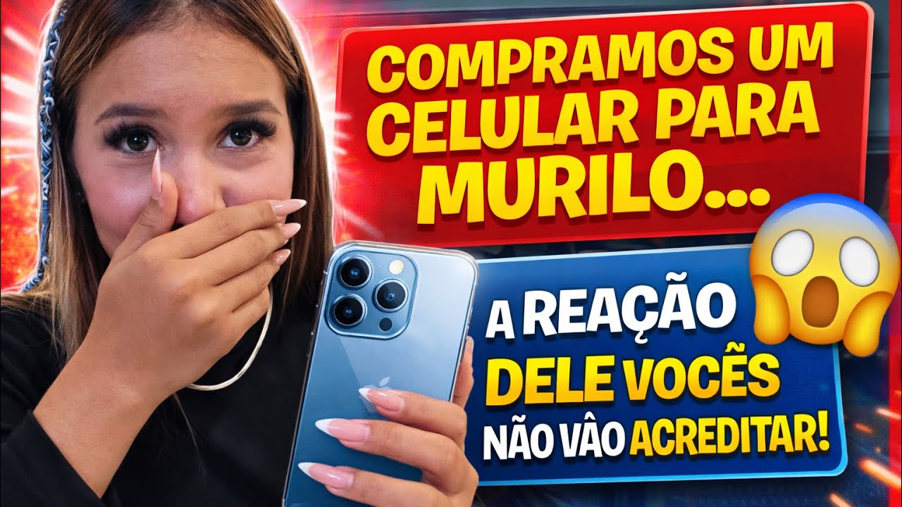 ELE NÃO ESPERAVA POR ISSO! REAÇÃO DO MURILO AO GANHAR UM CELULAR 😱📱