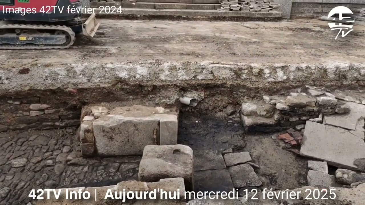 𝟰𝟮𝗧𝗩 𝗜𝗻𝗳𝗼 | Saint-&Eacute;tienne : Les fouilles de la place Boivin r&eacute;v&egrave;lent des vestiges du XVe si&egrave;cle