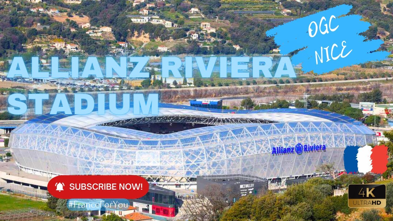 Walking tour from OGC Nice Allianz Riviera Stadium with OGC Nice Anthem in 4K HDR