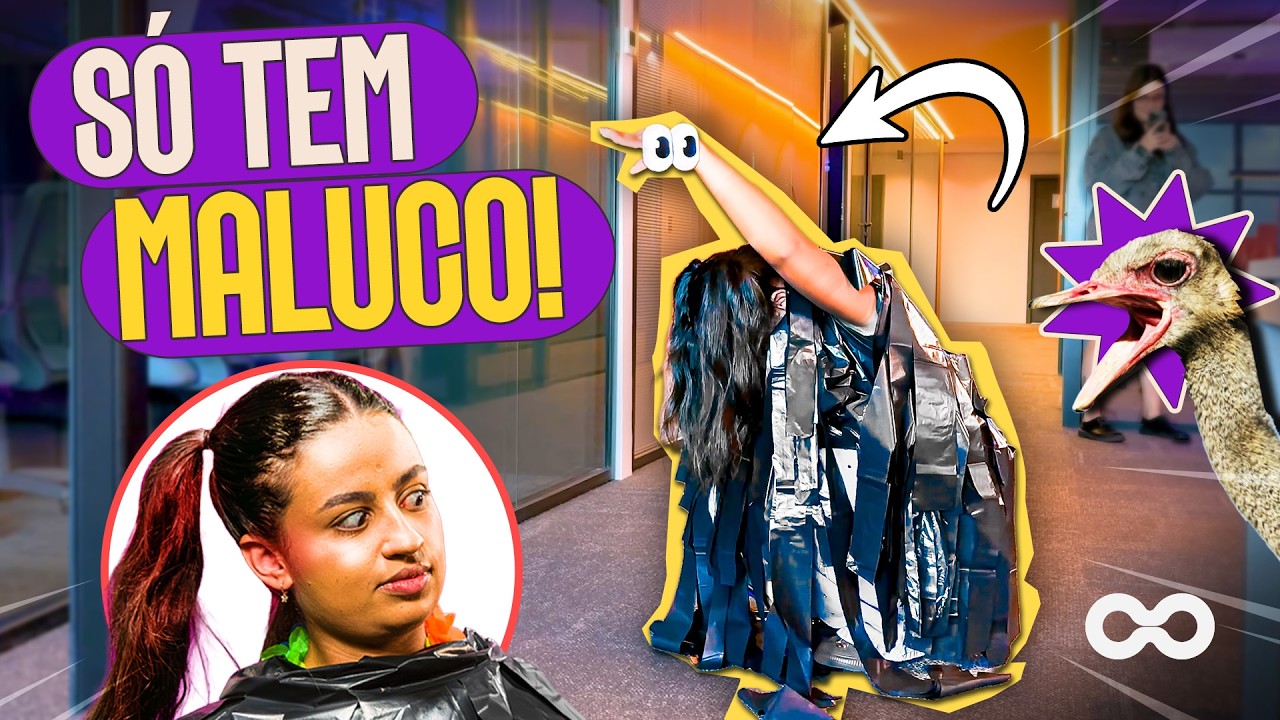 FIZ UMA FANTASIA DE AVESTRUZ E SAÍ PELO ESCRITÓRIO! | Credo, Amei!