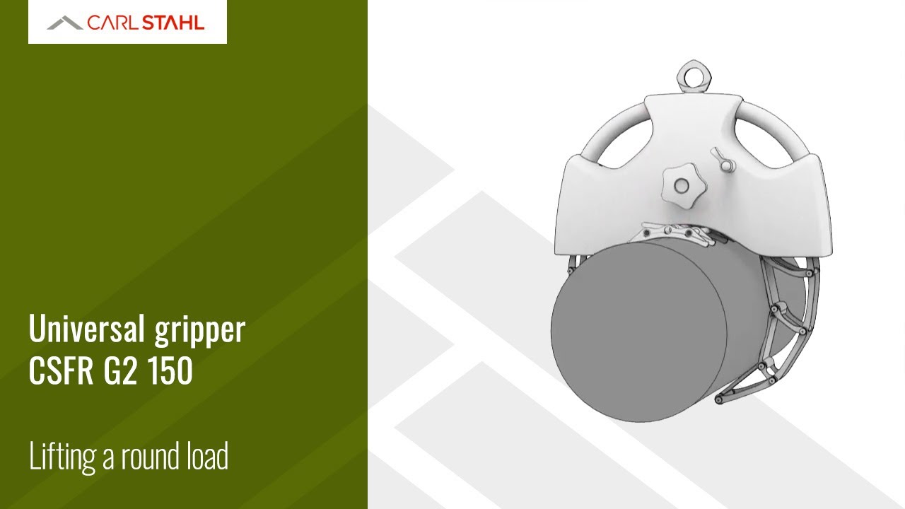 Universal Gripper CSFR G2 150 by Carl Stahl - Lifting a round load | Carl Stahl GmbH
