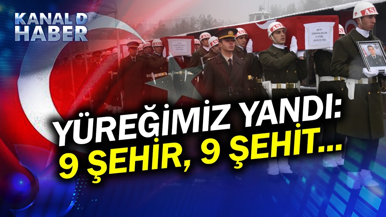 Türkiye Şehitlerine Ağlıyor! Kahraman 9 Mehmetçiğe Veda... #Haber