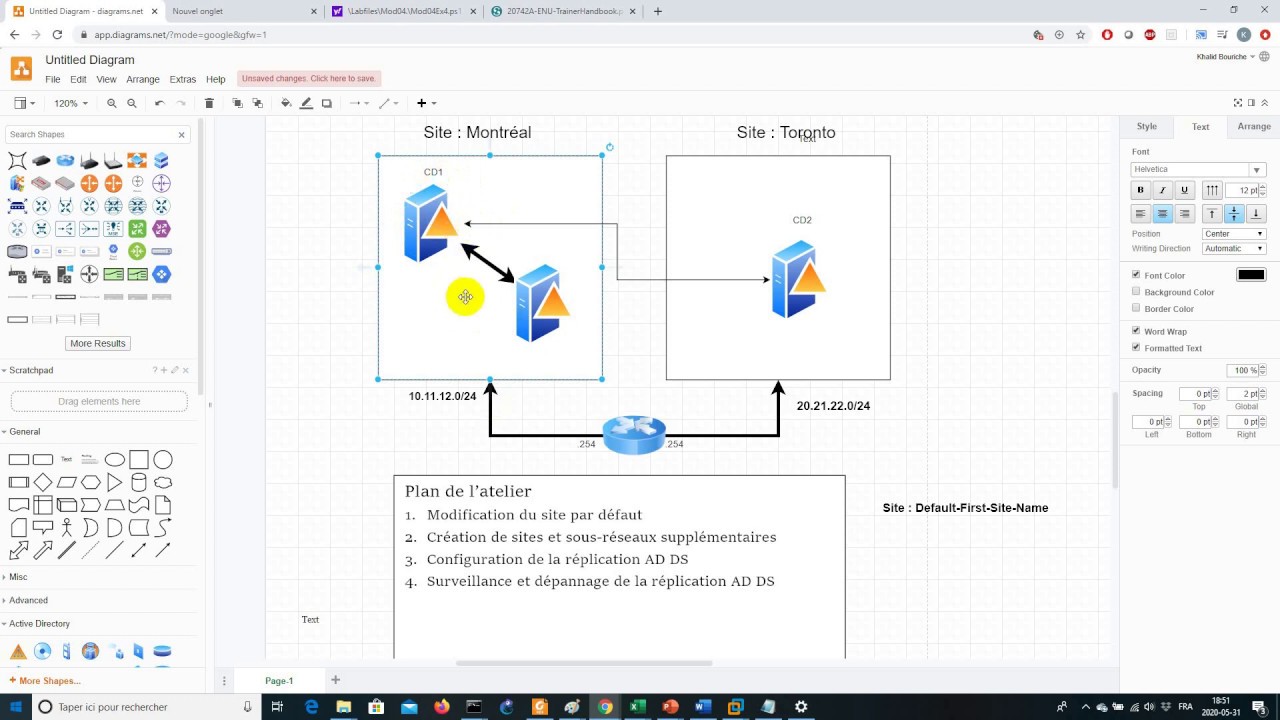 Mise en œuvre des sites AD DS et réplication (Windows Server 2019)