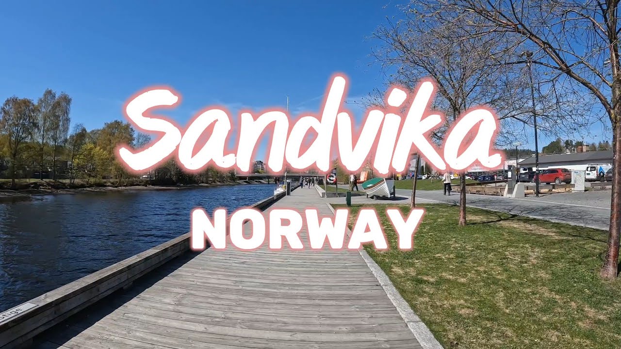 Walk in the town of Sandvika