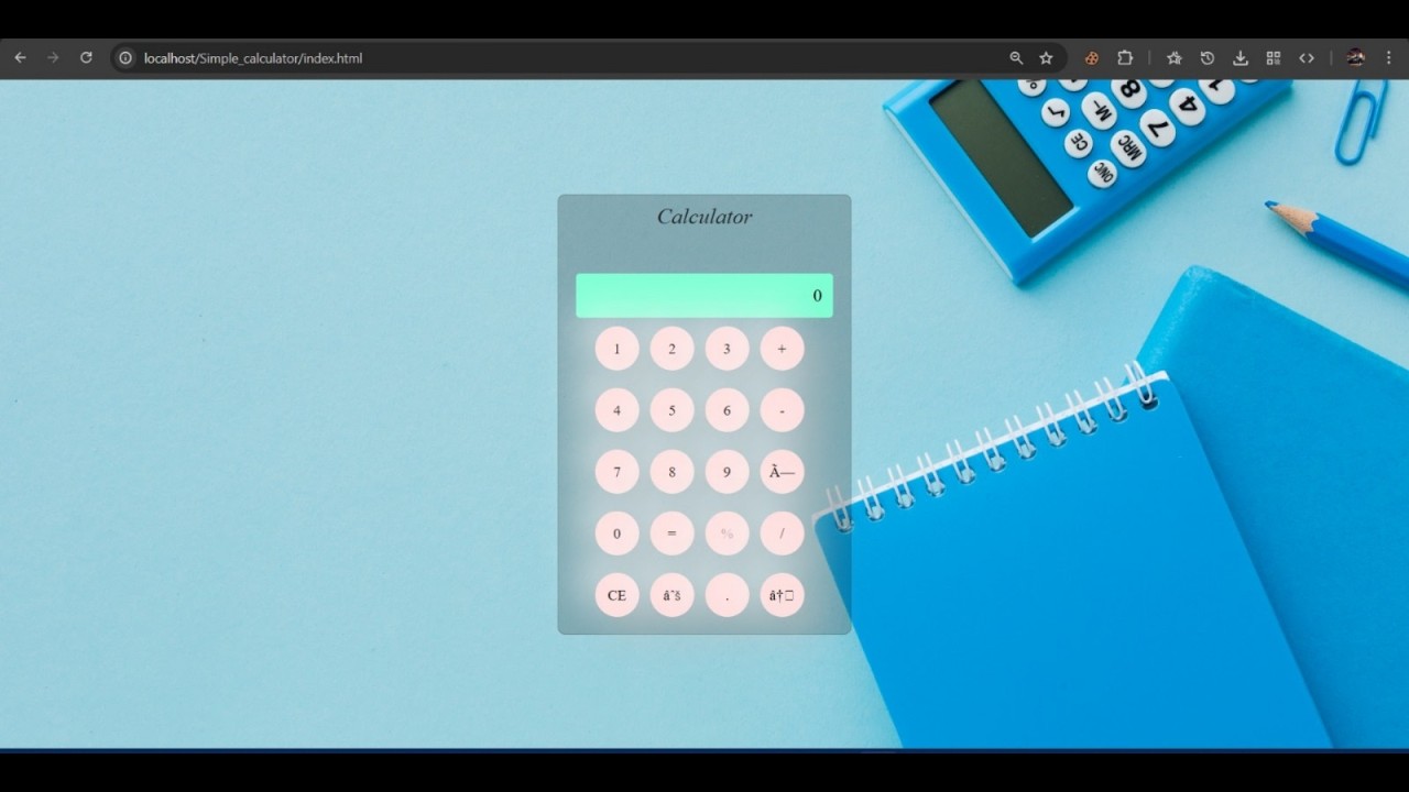 Responsive Simple Calculator Website with HTML | CSS | Bootstrap | JS
