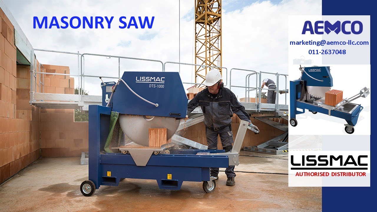 LISSMAC DTS 700 / DTS 1000 Masonry SAW / Stone Cutting Saw / Block Cutting Saw - AEMCO Saudi