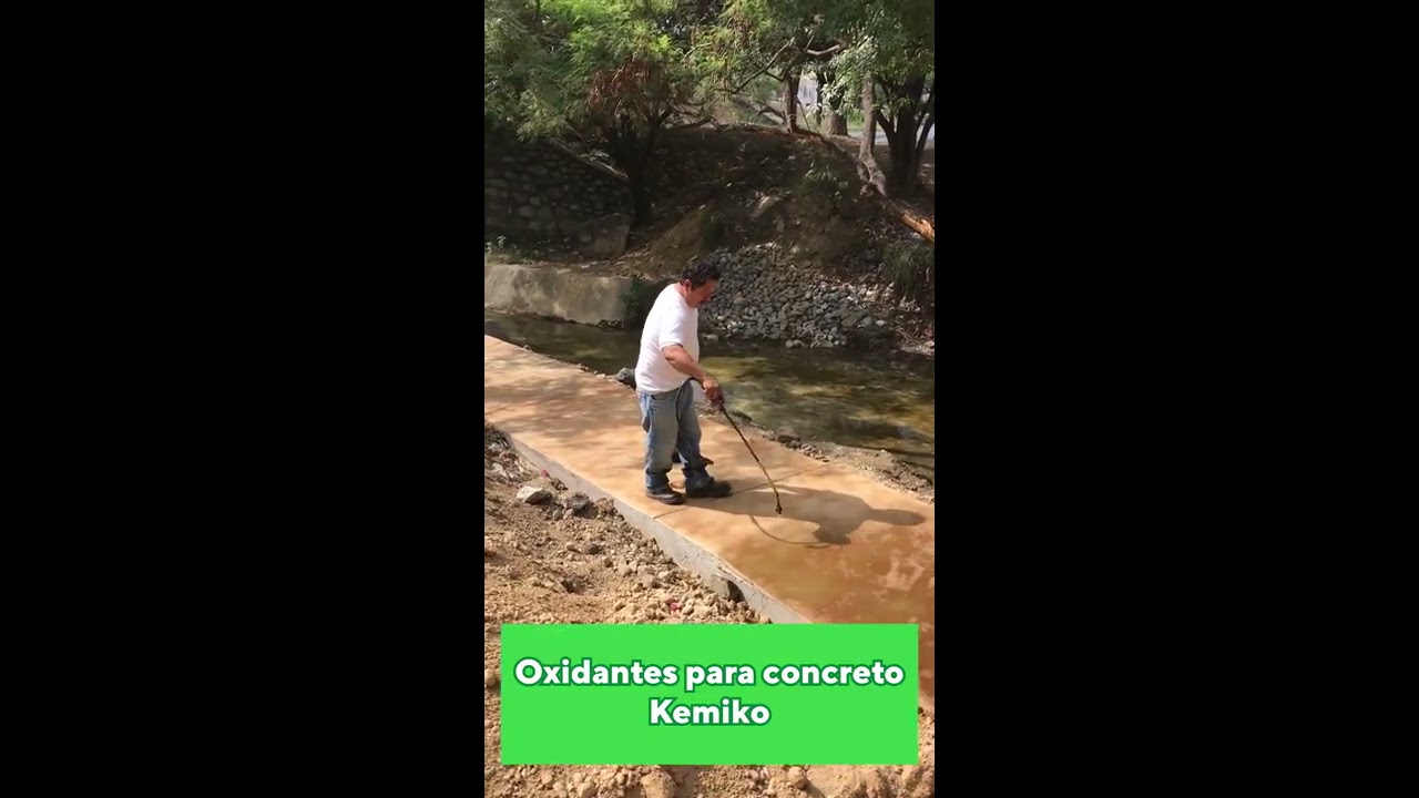 Kemiko Oxidante de concreto: Aplicación en banquetas