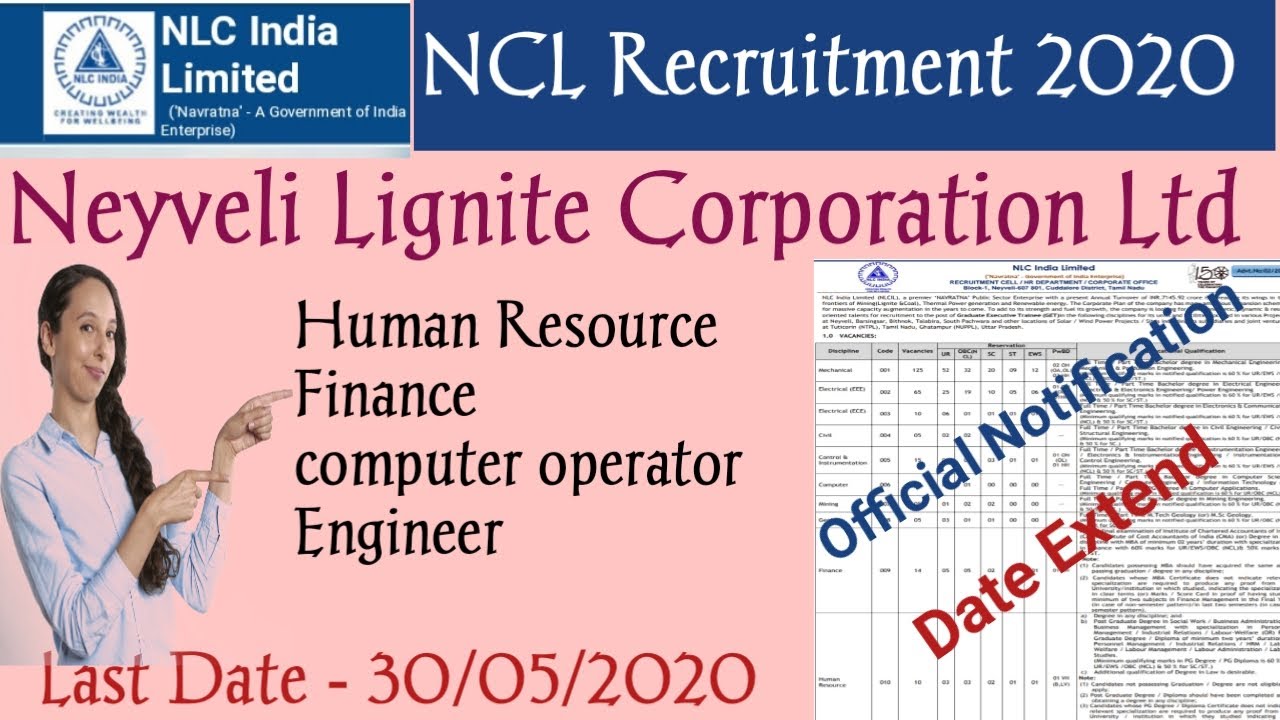 NLC Recruitment 2020। NLC online form। Neyveli Lignite Corporation Ltd Vacancy 2020। Latest job 2020