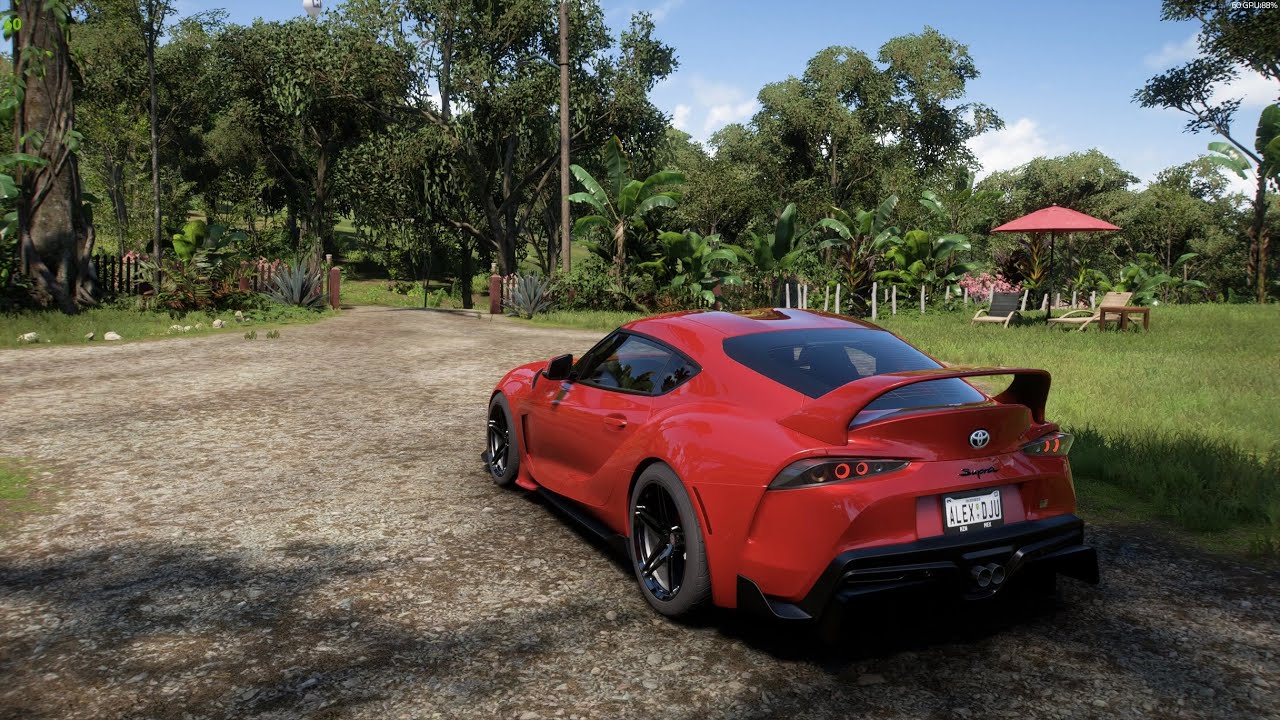 Forza Horizon 5 . Toyota GR Supra 2020 . Car Show Speed Jump Crash Test Drive . 4K 60fps.
