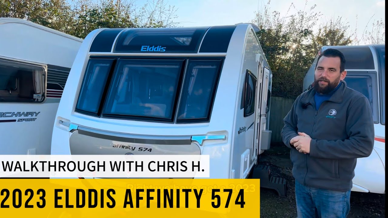 🚐 Elddis Affinity 574 2023 Walkthrough with Chris H | Spacious 4-Berth Caravan Tour!