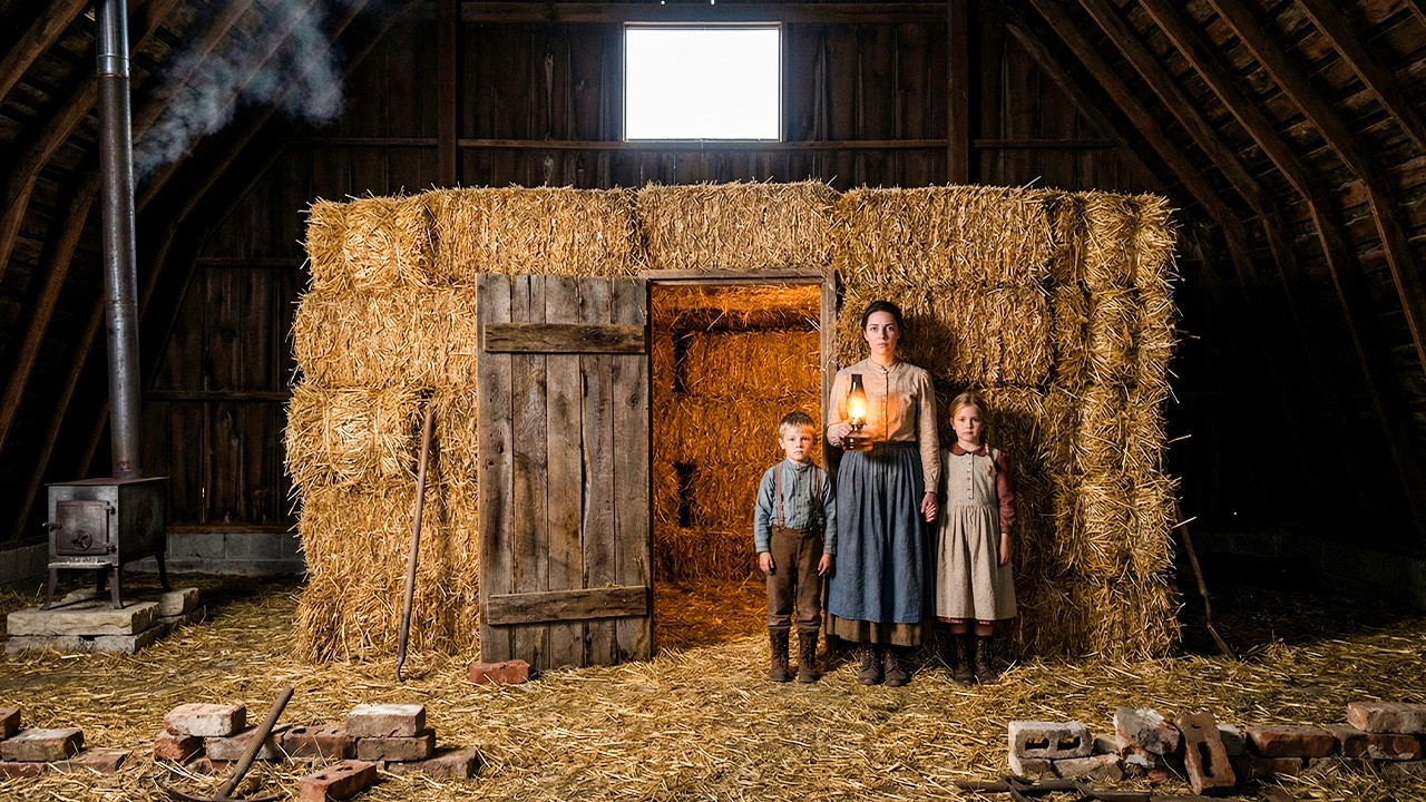 How She Built a Straw Bale Shelter Inside an Old Barn to Survive the Worst Blizzard in 30 Years