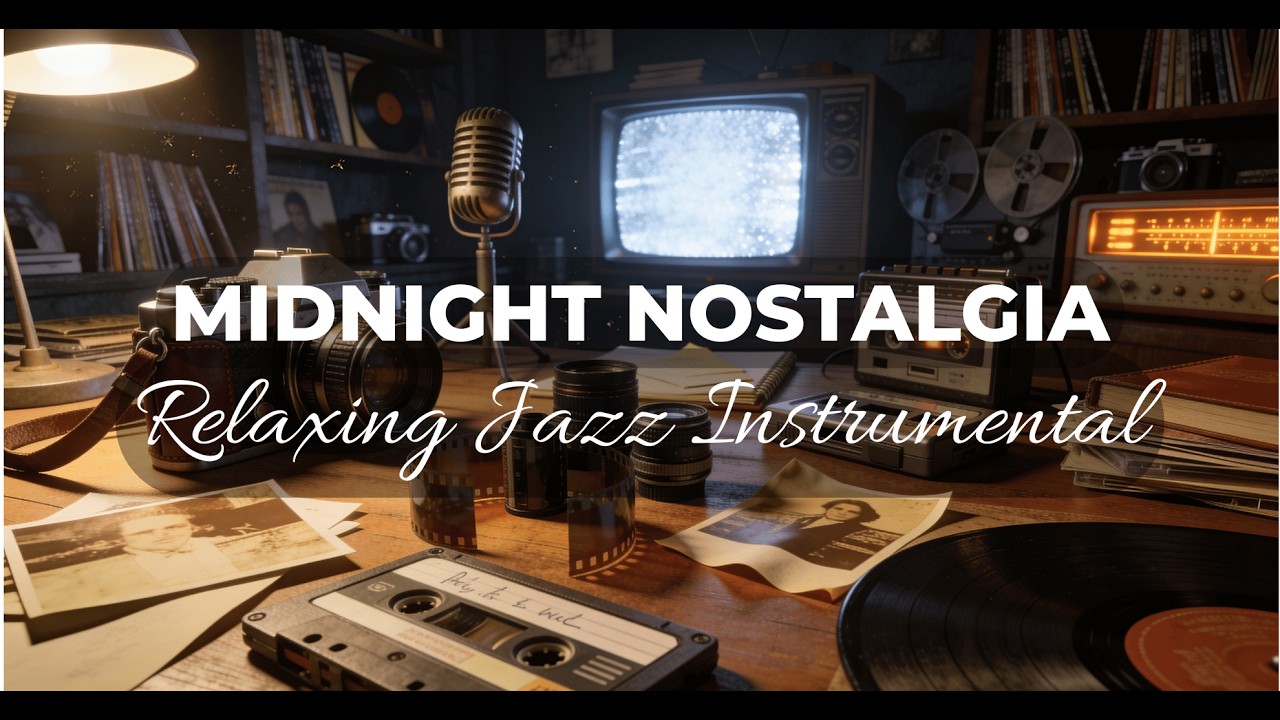📼🎷 Midnight relaxing Jazz – Vintage Cameras, Vinyl & Relaxing Late Night Lounge Music