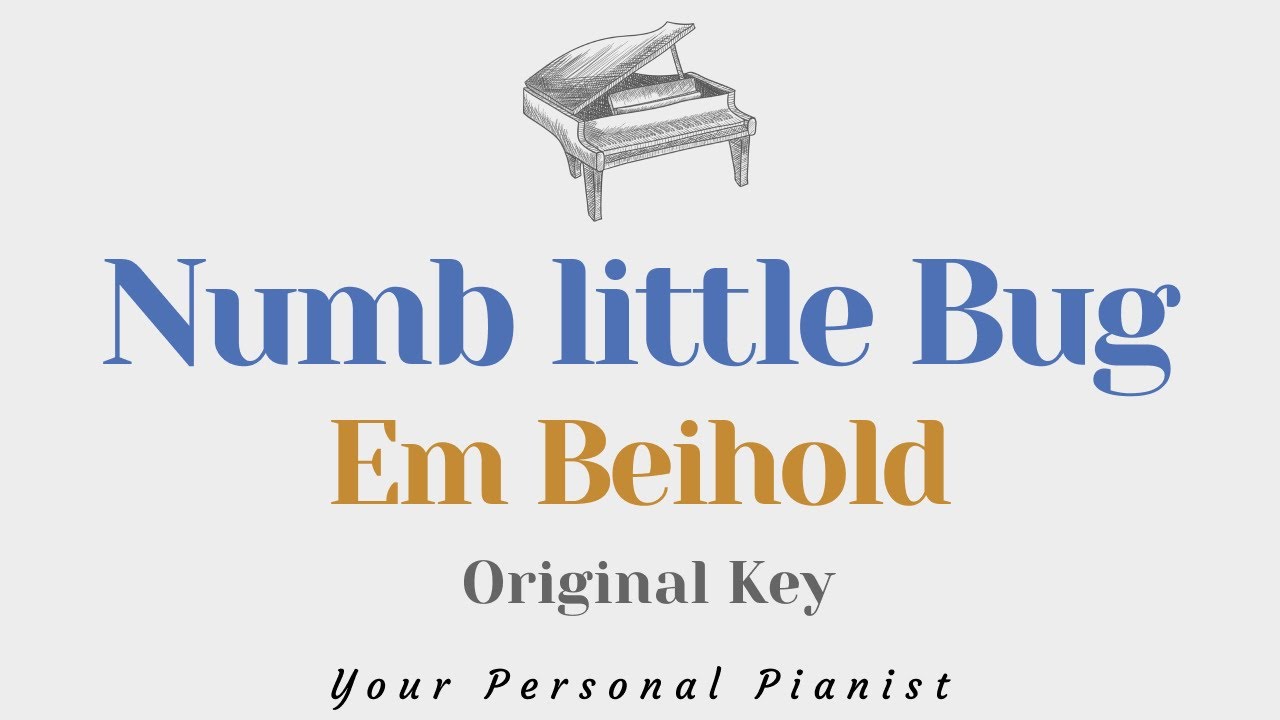 Numb little bug - Em Beihold (Original Key Karaoke) - Piano Instrumental Cover with Lyrics