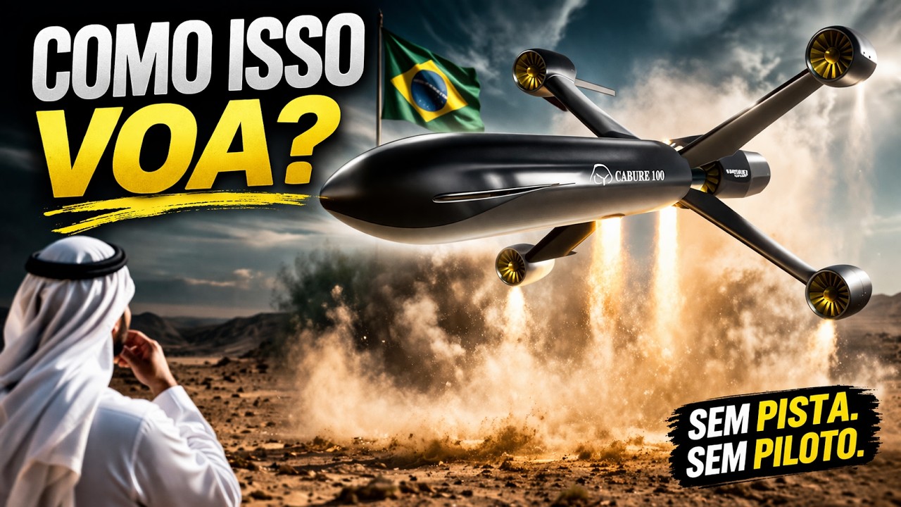 O avi&atilde;o a jato Brasileiro Que Voa SEM Pista e SEM Piloto &mdash; E Surpreendeu os Emirados &Aacute;rabes