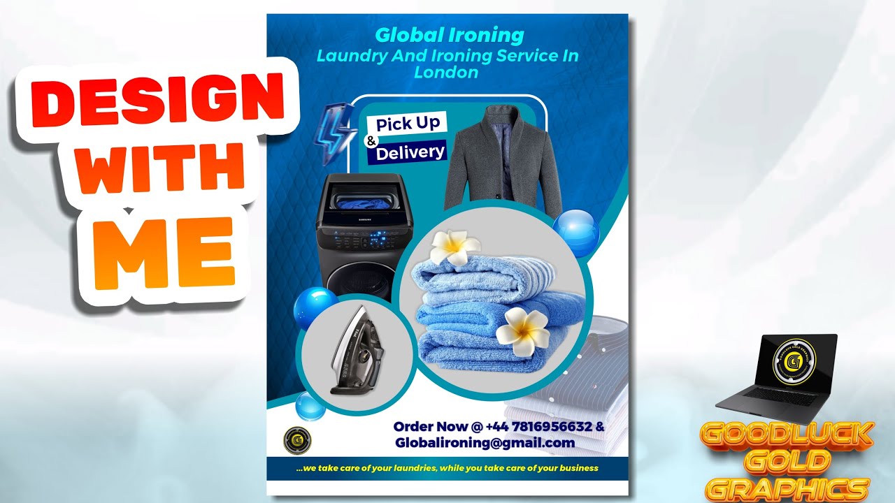 How to Design a Laundry Banner/Flyer | CorelDraw Tutorial