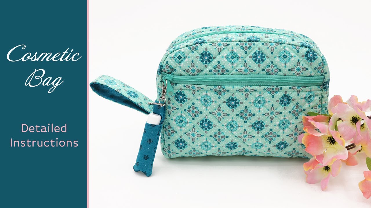 Cosmetic Bag Detailed Instructions: FREE PATTERN, makeup pouch, zipper, pocket, gift idea, DIY, sew