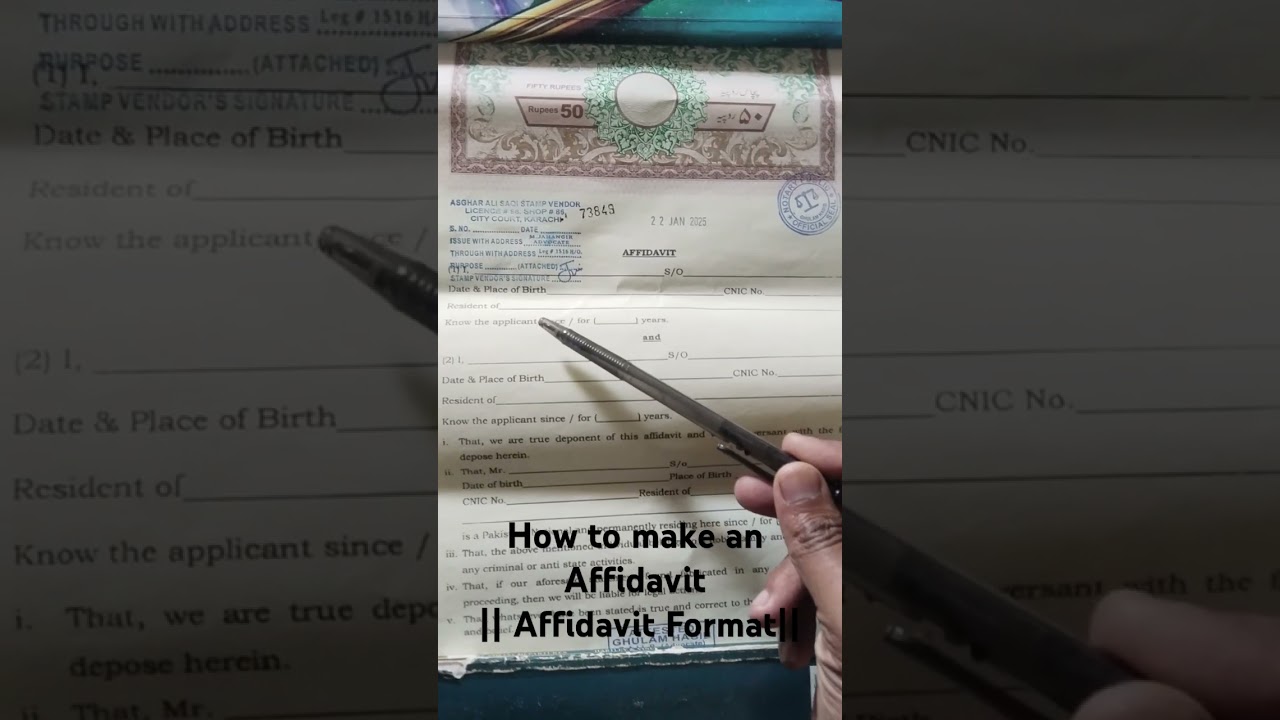 How to make an Affidavit || Affidavit Format||