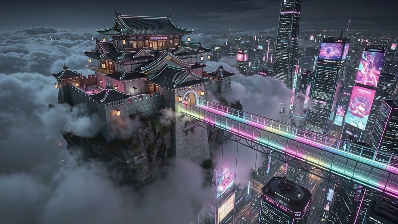 Floating Castle & Cyberpunk City -japanese  fusion R&B world-