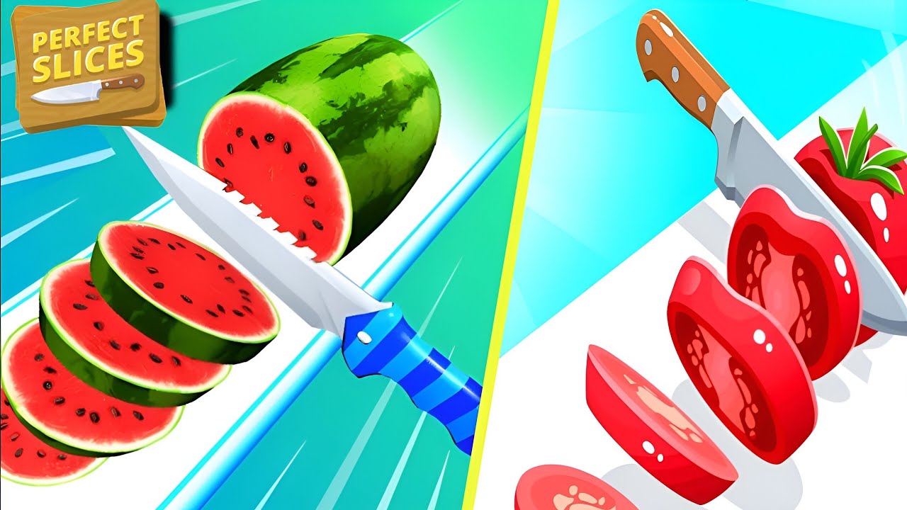 🍒🍏 Perfect Slices LIVE Game 🍋‍🟩🍉🔪 Hard Level 520 (Delicious Cake&Role)