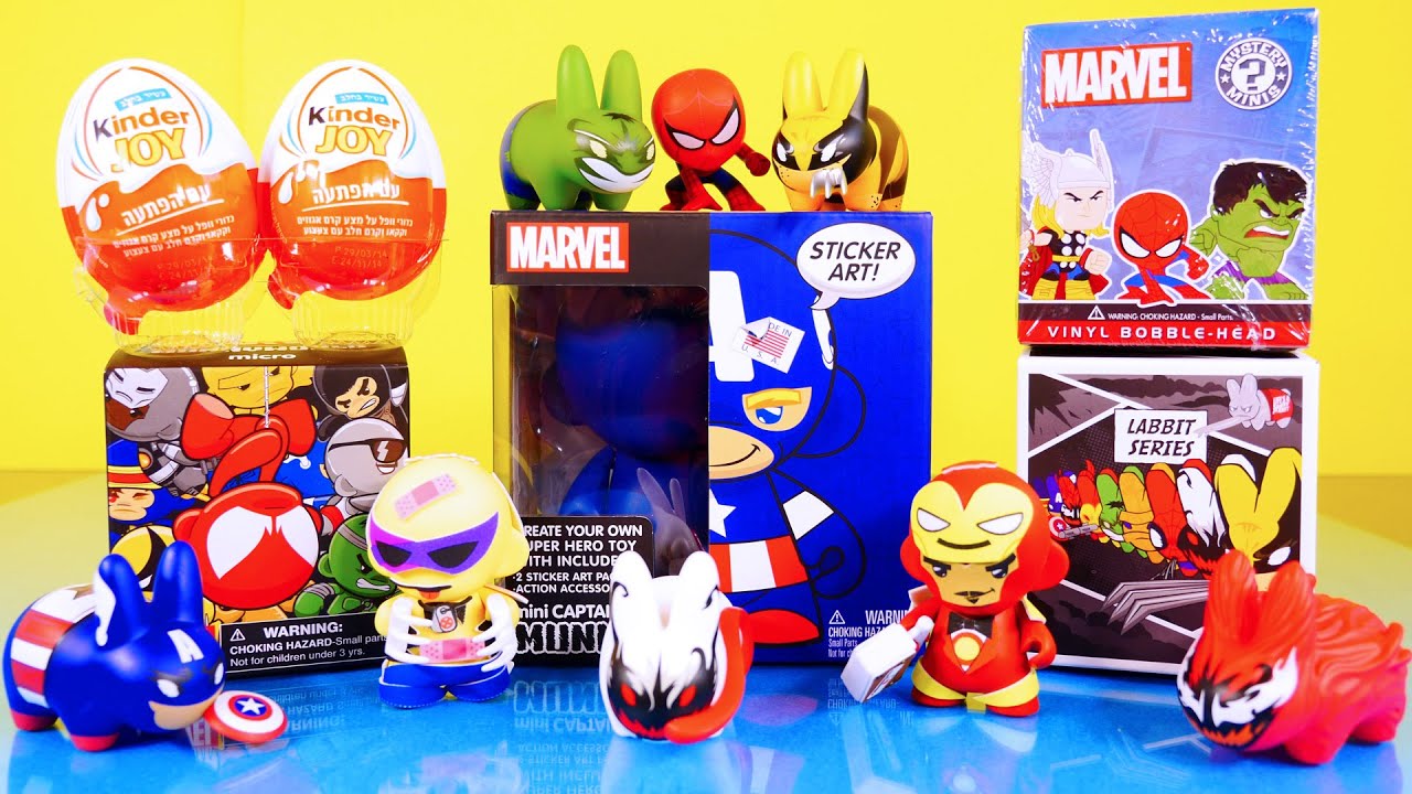 Kinder Joy Surprise Eggs Captain America Do It Yourself Toy Marvel Superhero Blind Box Toys