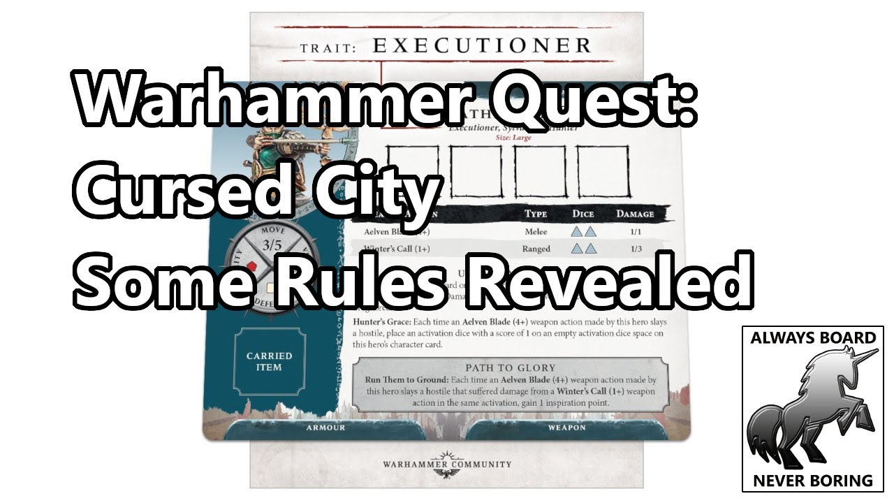 Warhammer Quest Cursed City Rules Reveal | A First Look at SOME Special Abilities & Game Mechanisms