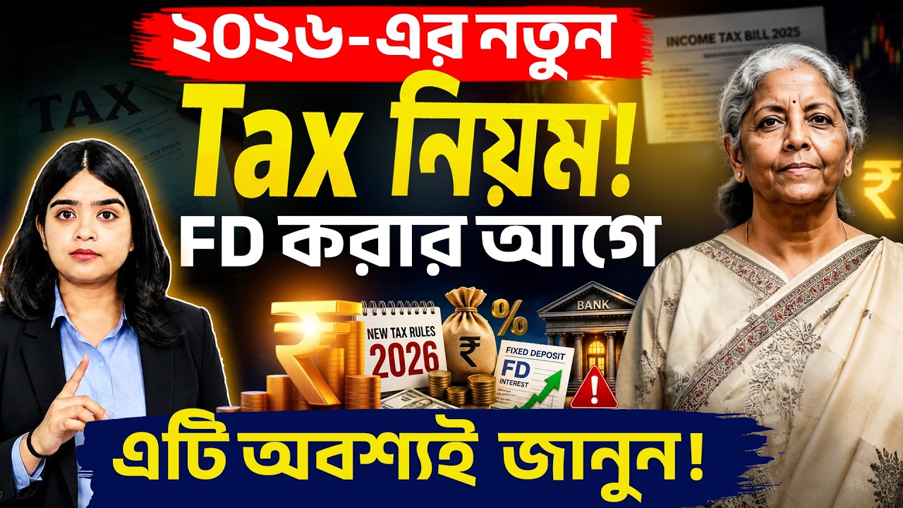 ব্যাংকের FD-তে TDS কাটবে? | FD TDS New Rules 2026 | Fixed Deposit Tax Rules Explained in Bengali