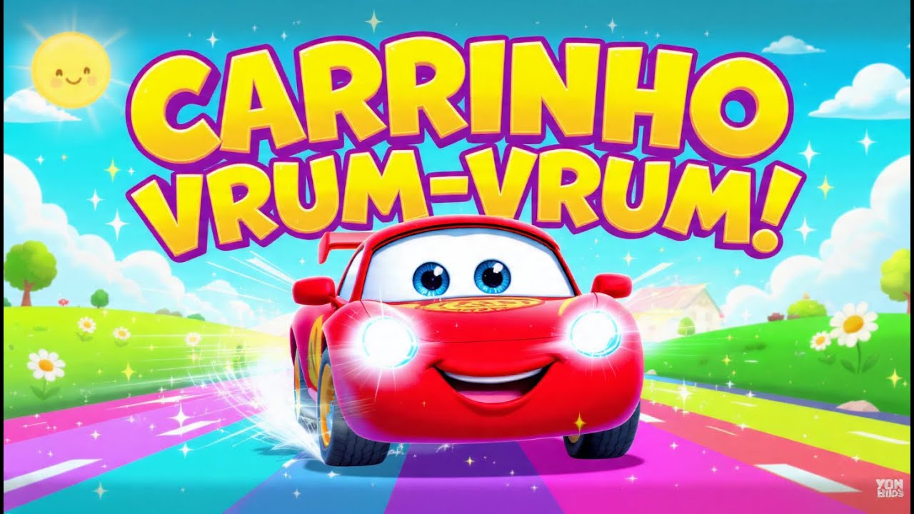 ✨ O Carrinho Vrum-Vrum – Música Infantil Divertida | Desenho Animado Colorido para Crianças 🚗🎵
