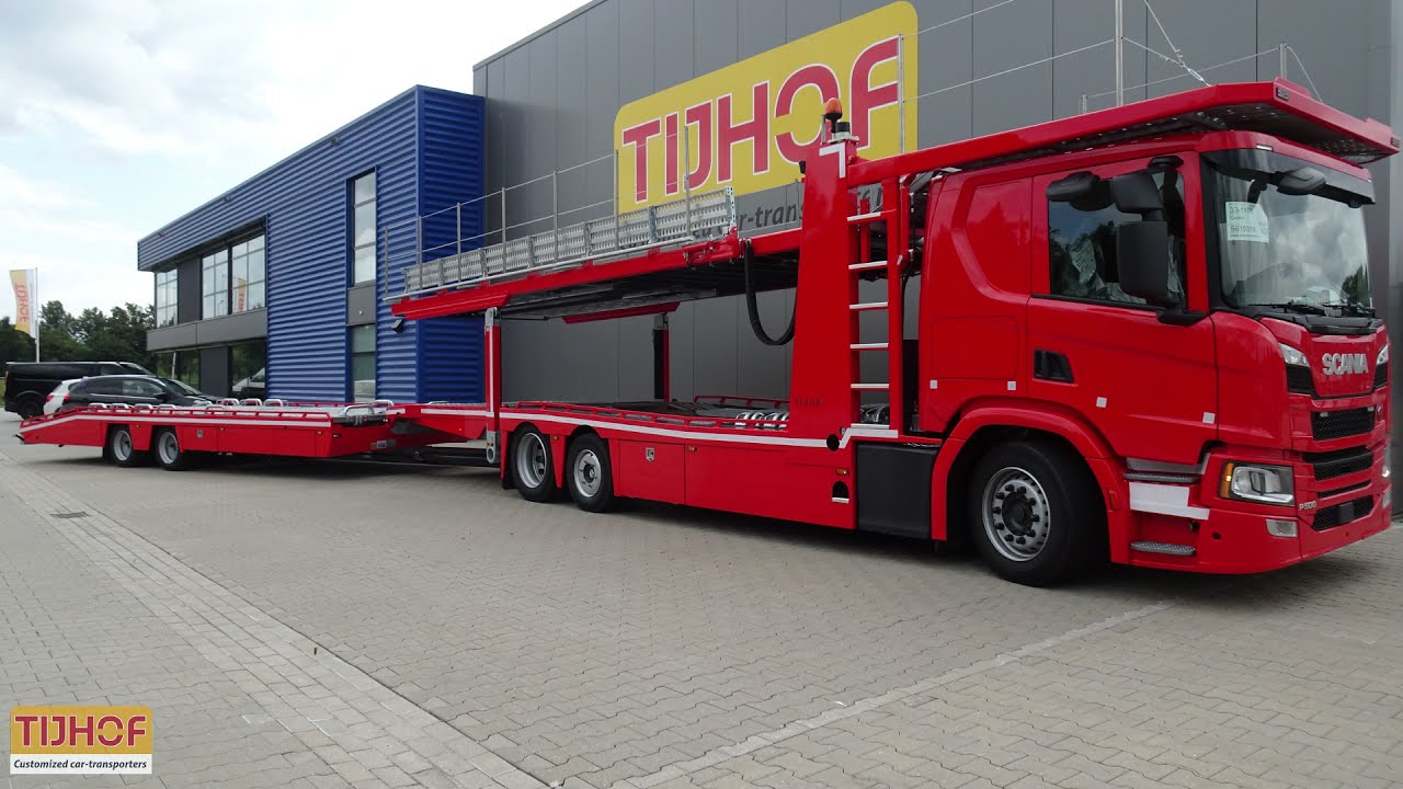 5-lader Scania P500 met een TA14000 aanhangwagen