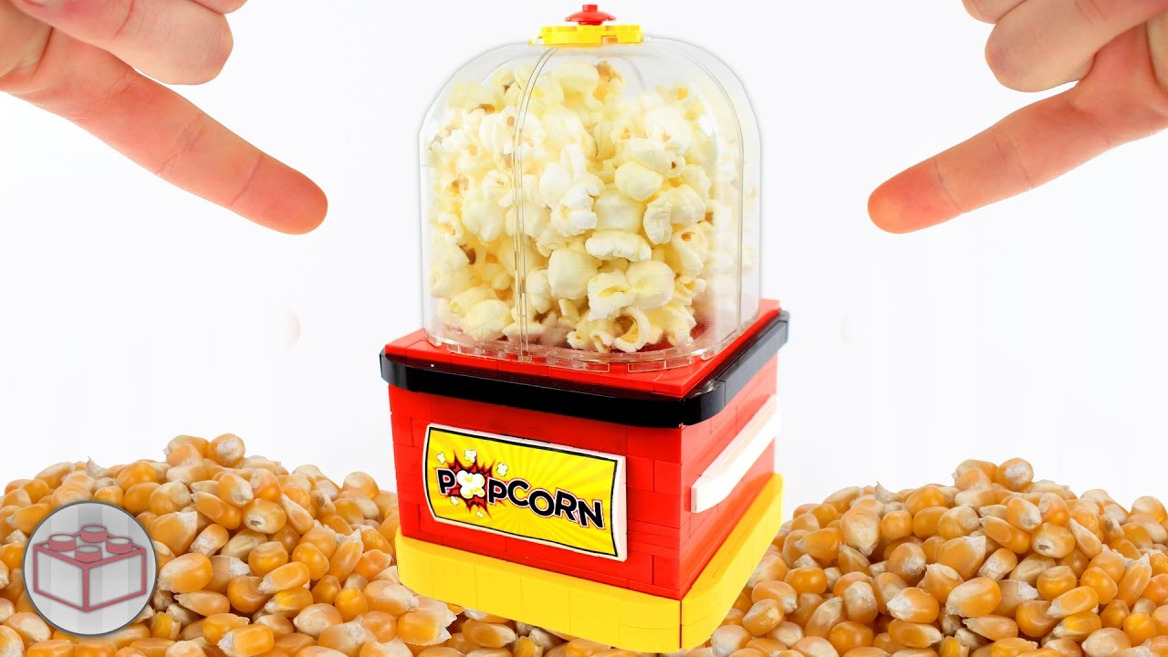 Как построить работающую машину для попкорна из кубиков LEGO