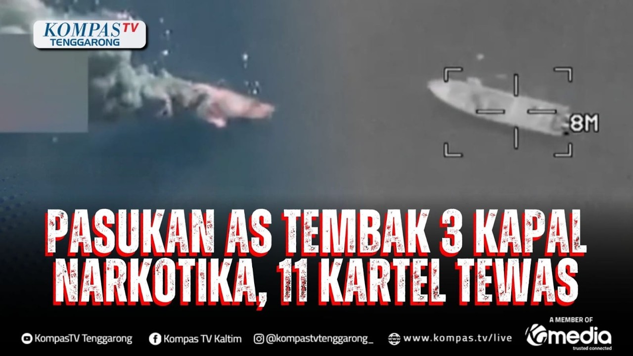 Detik-Detik Pasukan AS Tembak dan Ledakkan 3 Kapal Pengangkut Narkoba, 11 Orang Tewas